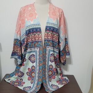 Umgee Multicolor Bohemian Kimono Top